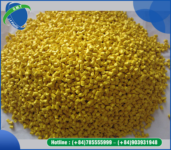 Yellow recycled PE pellet